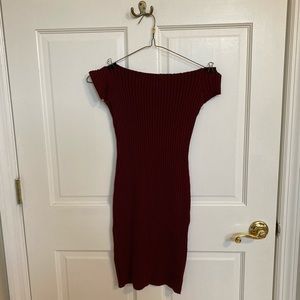 Sexy body fitted red dress